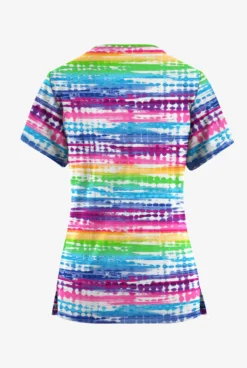 Butter-Soft Originals Rio Stripe Women's 7-Pocket Curved V-Neck Printed Scrub Top 3 Butter-Soft Originals Rio Stripe Women's 7-Pocket Curved V-Neck Printed Scrub Top -Uniform Store TS1638RSWT 100423 2