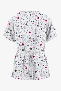 Butter-Soft Originals Summer Starburst Women's 3-Pocket Mock Wrap With Ties Printed Scrub Top 3 Butter-Soft Originals Summer Starburst Women's 3-Pocket Mock Wrap With Ties Printed Scrub Top -Uniform Store TS1668SRWT 092123 2