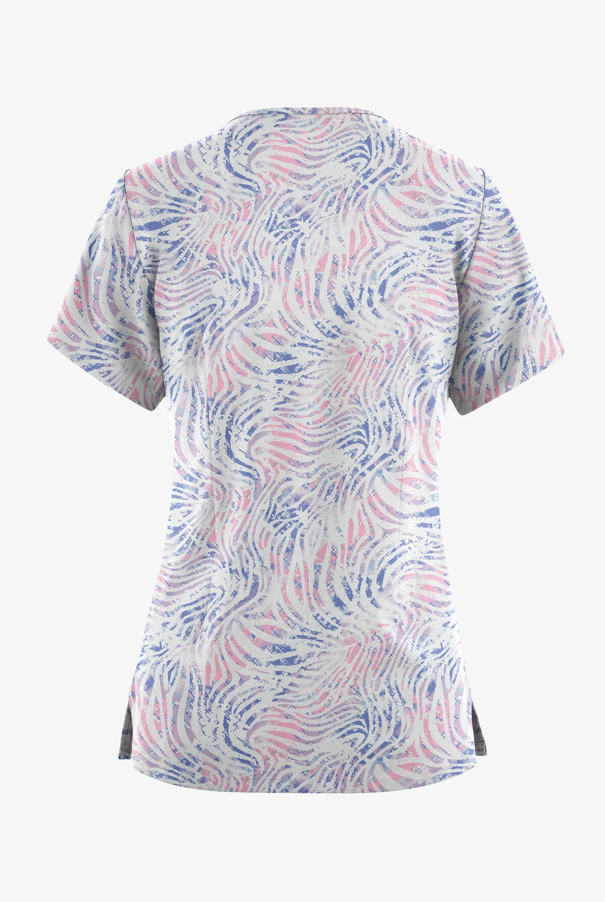 Butter-Soft Originals Abstract Zebra Women's 4-Pocket Rounded V-Neck Printed Scrub Top 2 Butter-Soft Originals Abstract Zebra Women's 4-Pocket Rounded V-Neck Printed Scrub Top - Image 2
