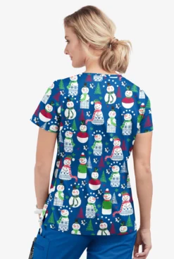 Butter-Soft Juggling Snowman Royal Women's 1-Pocket V-Neck Tuck-In Print Scrub Top 5 Butter-Soft Juggling Snowman Royal Women's 1-Pocket V-Neck Tuck-In Print Scrub Top -Uniform Store TS452JSRL 3