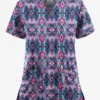 UA Butter-Soft STRETCH Cantik Ikat Women's 2-Pocket V-Neck Printed Scrub Top