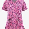 UA Butter-Soft STRETCH Romantic Paisley Eggplant Women's 2-Pocket V-Neck Printed Scrub Top
