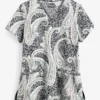 UA Butter-Soft STRETCH Floral Paisley Women's 2-Pocket V-Neck Print Scrub Top