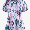 UA Butter-Soft STRETCH Varna Ikat Orchid Women's 4-Pocket Crisscross Printed Scrub Top